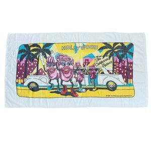 Vintage 1986 The California Raisons Hollywood Beach Towel Rare
